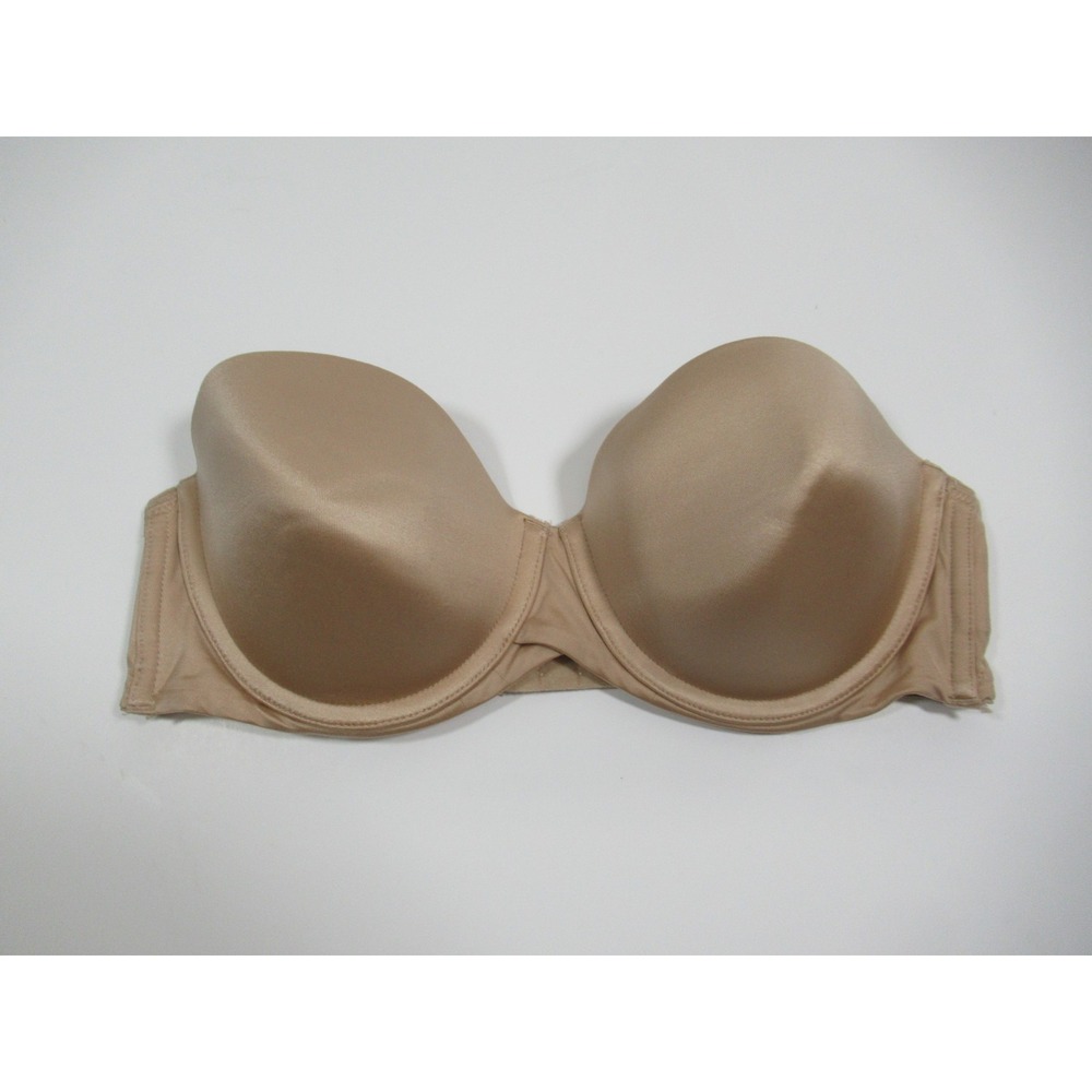 Maidenform Self Expressions Stay Put Strapless Bra 34C Beige Satin UW SE6990